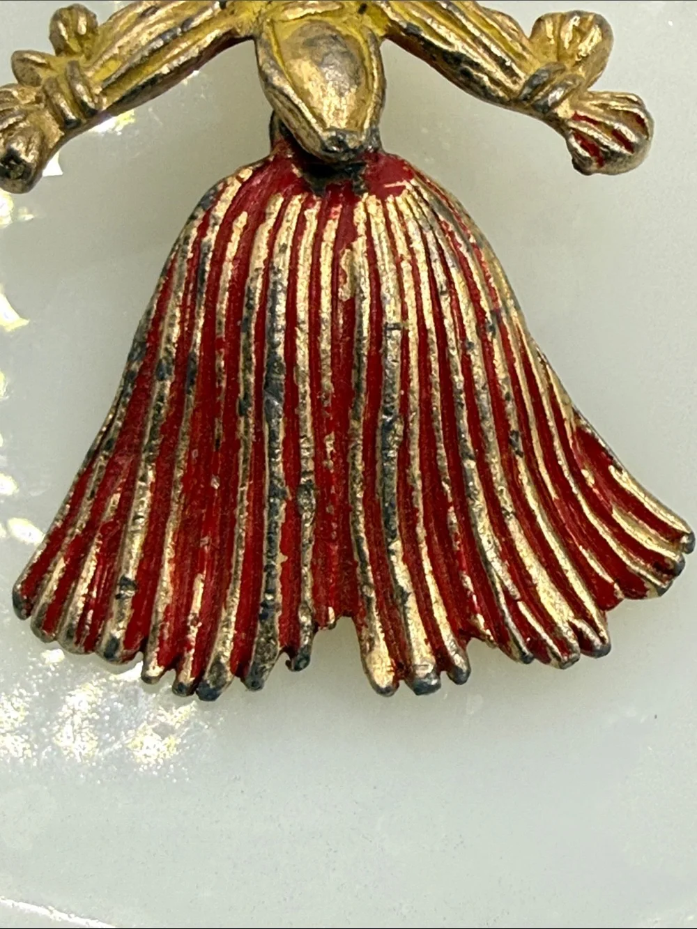 Vintage unusual articulated rag doll possible Alfred Philippe Trifari brooch pin